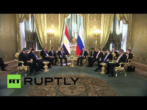 بالفيديو لقاء بوتين مع الرئيس السيسي في الذكرى الـ 70 لعيد النصر