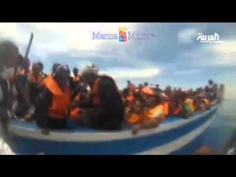 بالفيديو سفينة ألمانية تنقذ مئات المهاجرين في البحر الأبيض المتوسط