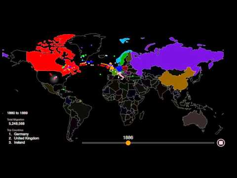 فيديو خريطة هجرة العالم لأميركا منذ عام 1820