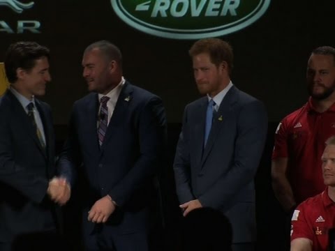 prince harry trudeau promote invictus games