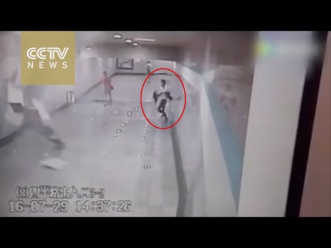 man escapes ceiling collapse