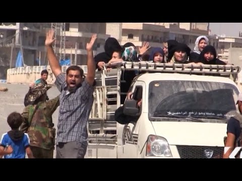 celebrations after isis loses control of manbij