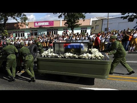 fidel castros funeral procession reaches final destination