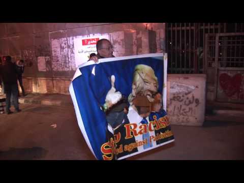 palestinian activist burned trump’s pictures