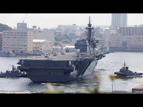 japans biggest warship departs to assist