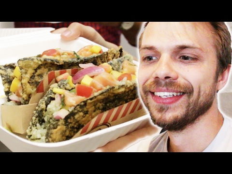 people try sushi