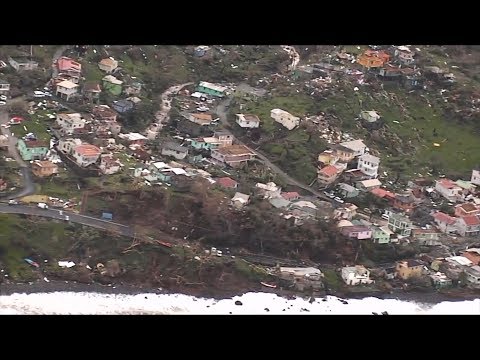 aerial footage shows devastation