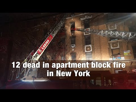 12 dead in apartment block fire in new york