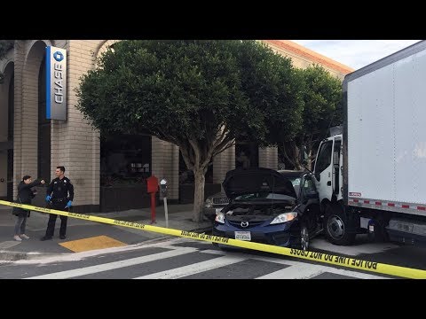 at least seven injured as truck hits pedestrians in san francisco