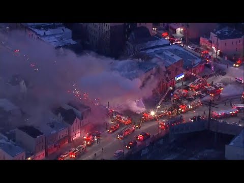 at least 16 hurt in new york city building fire