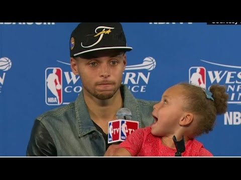 nba stars daughter takes over press conference