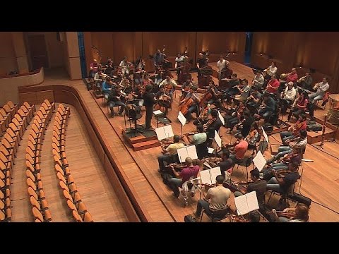 rehearsing with the simón bolívar