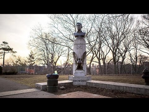 anonymous artists secretly erect snowden statue