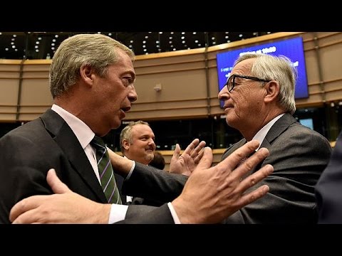 brexit bitter exchanges inside eu parliament