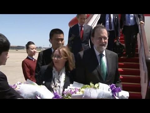 spanish pm rajoy arrives in beijing