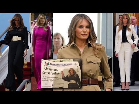 saudi media praised melanie trumps outfit even though