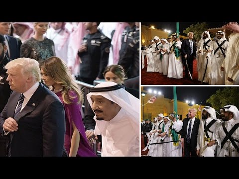 trump takes traditional saudi