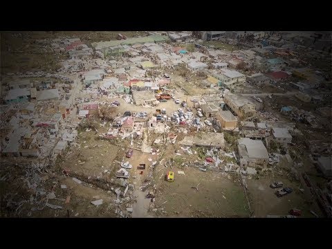 drone footage shows devastation left by hurricane irma