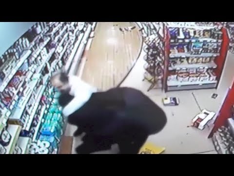 hero shopkeeper uses karate skills to disarm gunman