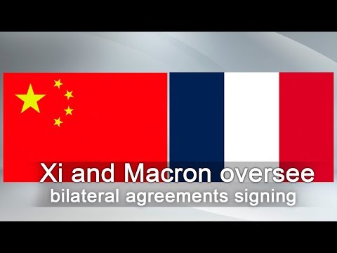 live xi macron oversee bilateral agreements signing