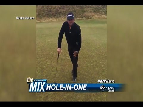 professional golfer makes perfect practice putt