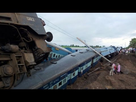 2 trains derailed amid floods in india