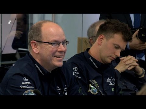 prince albert in the control room of solar impulse