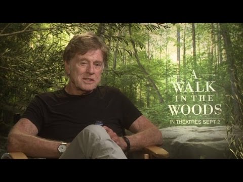 robert redford takes a walk in the woods