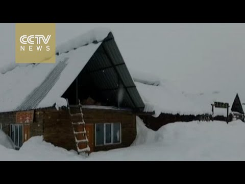 heavy snow hits altay